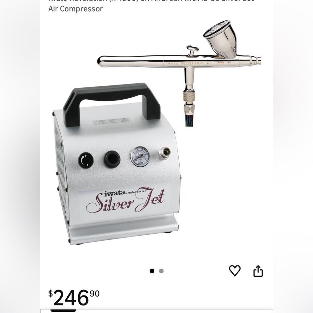 Iwata Silver Jet Airbrush Compressor + Iwata Airbrush Gun - Picture 7 of 7